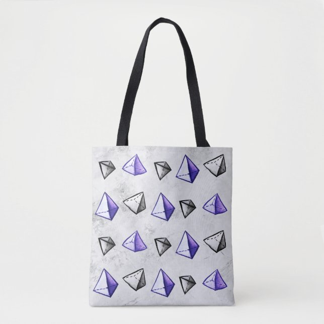 Tote Bag Pyramides Motif Géométrie Math Enseignant (Devant)