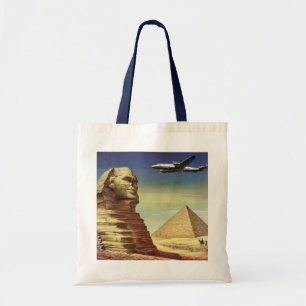 Tote Bag Pyramides vintages, le grand sphinx de Gizeh, Egyp