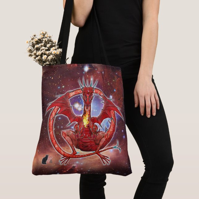 Tote Bag Pyrope Dragon Cosmique (De près)