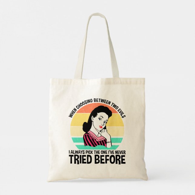 Tote Bag Quand Choisir Entre Deux Maux (Dos)