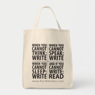Tote Bag Quand écrire l'épicerie Fourre-tout