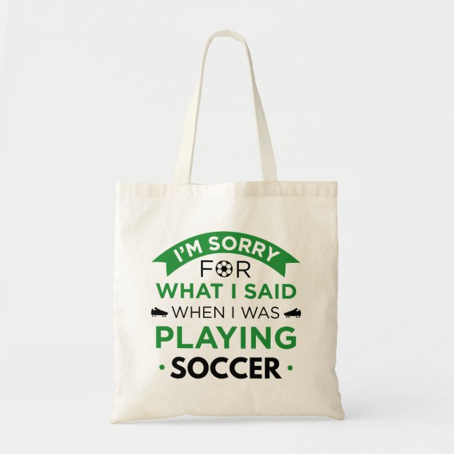 Tote Bag Quand Je Jouais Au Football (Devant)
