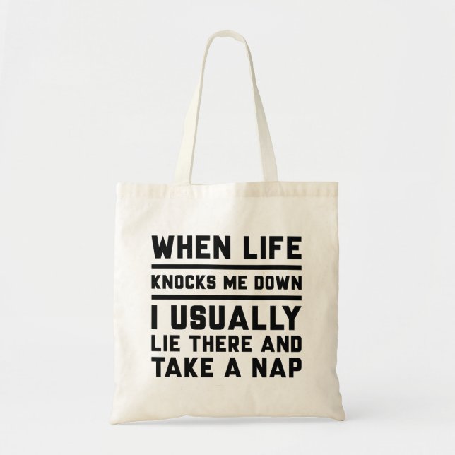 Tote Bag Quand La Vie Me Touche (Devant)
