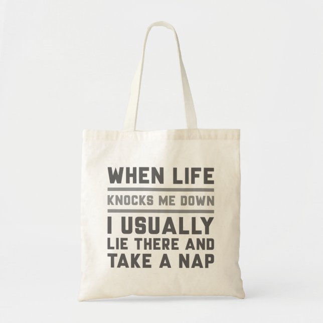 Tote Bag Quand La Vie Me Touche (Devant)
