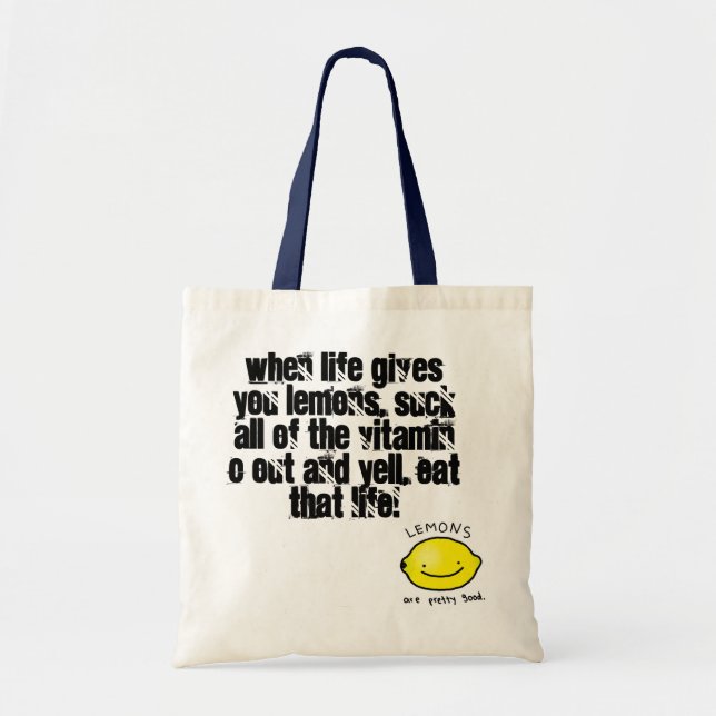 Tote Bag Quand la vie vous donne des citrons… (Devant)