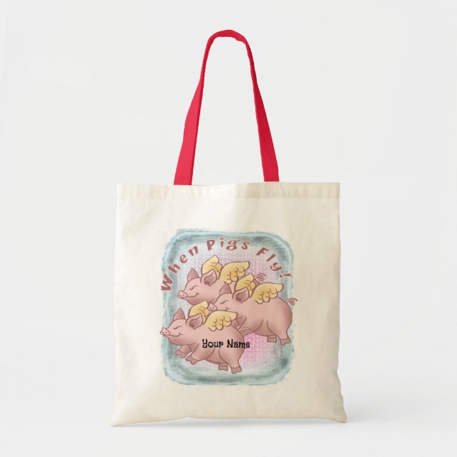 Tote Bag Quand les porcs volent (Devant)