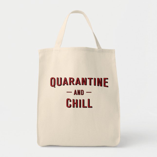 Tote Bag Quarantaine et Chill (Devant)