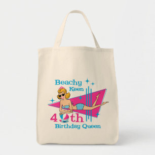 Tote Bag Quarantième anniversaire désireux pour la plage