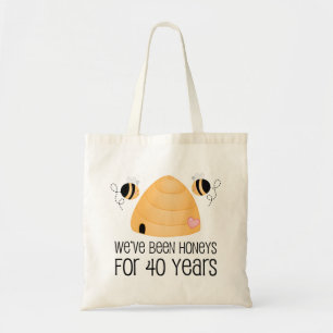 Tote Bag quarantième Cadeau de couples d'anniversaire