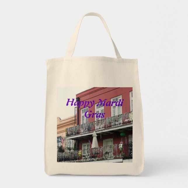 Tote Bag Quartier Français Balcons En Fer Forgé (Devant)