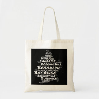 Tote Bag Quartiers de Brooklyn New York Word Cloud Brookly