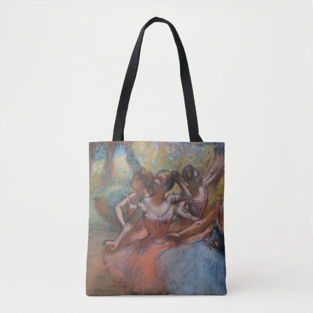 Tote Bag Quatre danseurs de ballet sur scène par degrés (Devant)