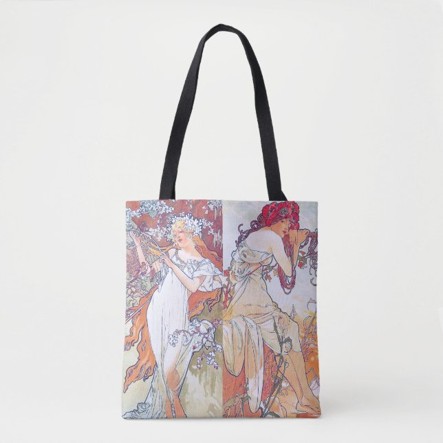 Tote Bag Quatre Saisons, Mucha (Devant)