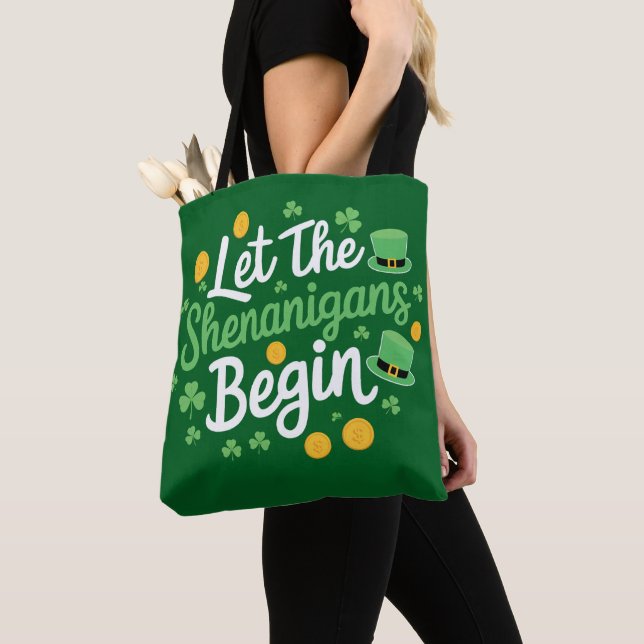 Tote Bag Que les frasques commencent Drôle de St Patrick (De près)