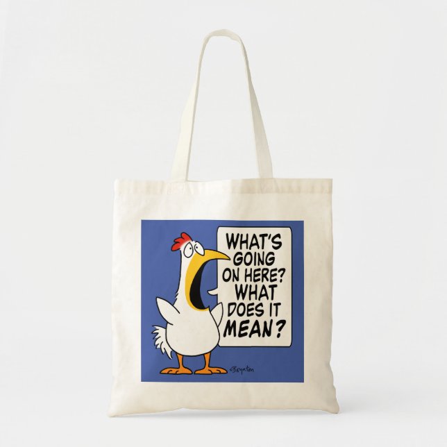 Tote Bag QUE SE PASSE-T-IL ICI ? poulet nerveux Boynton (Devant)