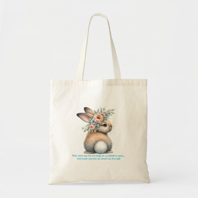 Tote Bag Que ta joie soit aussi longue que les oreilles d'u (Devant)