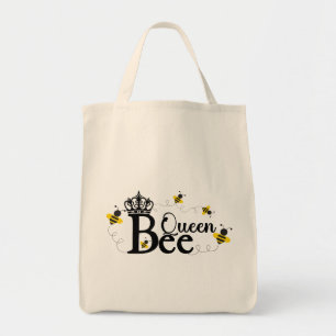Tote Bag Queen Bee Grocery Tote, Honey Bee, Bumble Bee