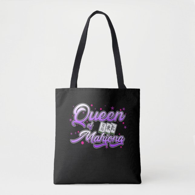 Tote Bag Queen Of Mahjong Jeu Mahjong Joueur Jeux Graphique (Devant)