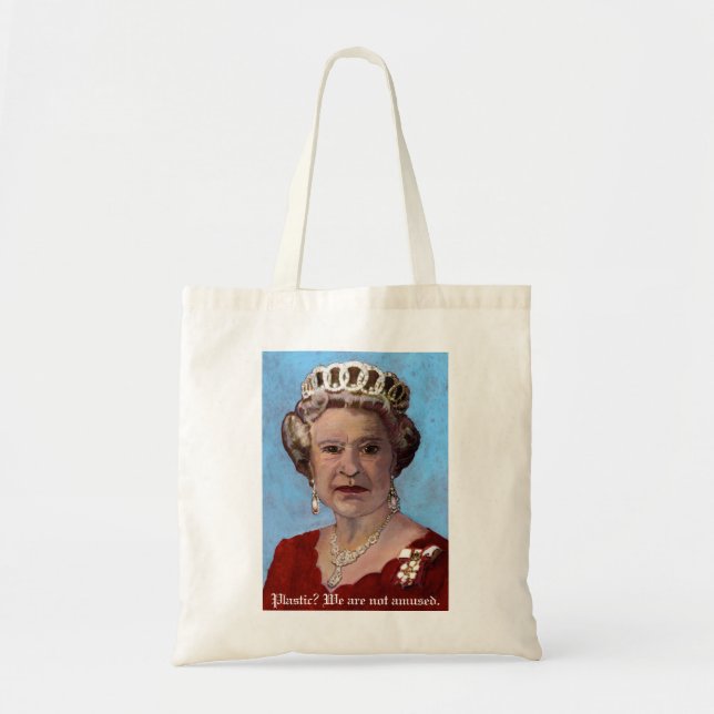 Tote Bag queenelizabethbag, Plastique ? Nous ne sommes pas  (Devant)