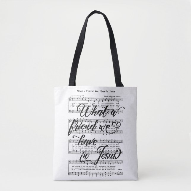 Tote Bag Quel ami nous avons en Jésus, Hymn (Devant)
