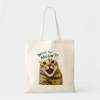 Tote Bag Quel design de chat choqué drôle Meow