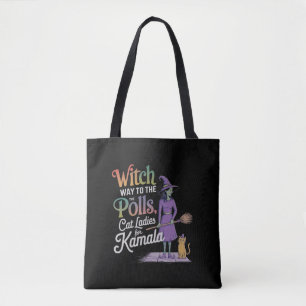 Tote Bag Quelle voie pour voter ? Dames de chat pour Kamala