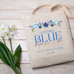 Tote Bag Quelque chose de Fête des mariées bleue Bridesmaid<br><div class="desc">Notre sac fourre-tout de douche à thème "Quelque chose de bleu avant moi" est la façon idéale de commémorer votre journée spéciale. Ce magnifique sac fourre-tout présente de superbes fleurs bleues qui capturent parfaitement l'essence du thème traditionnel "Quelque chose de bleu". Le sac fourre-tout comporte également l'expression "Quelque chose de...</div>