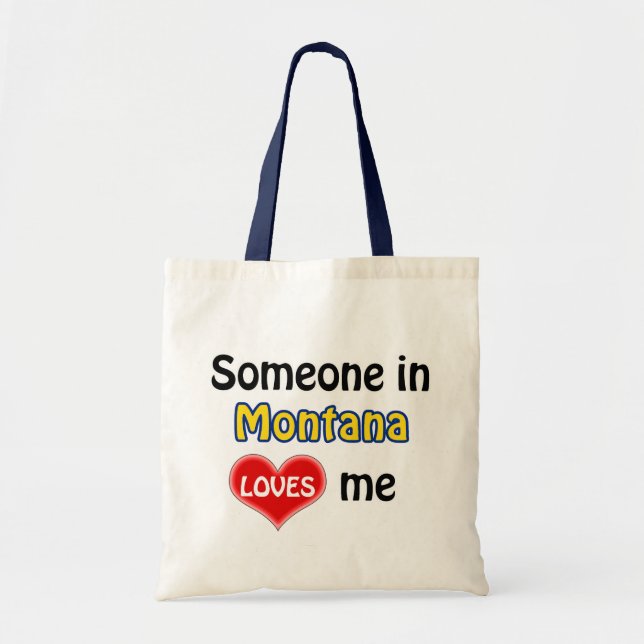 Tote Bag Quelqu'un au Montana m'aime (Devant)