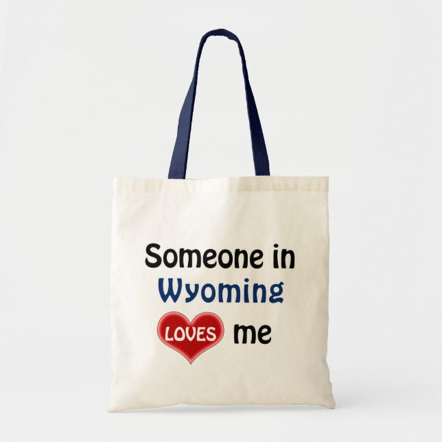 Tote Bag Quelqu'un au Wyoming m'aime (Devant)