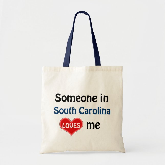 Tote Bag Quelqu'un en Caroline du Sud m'aime (Devant)