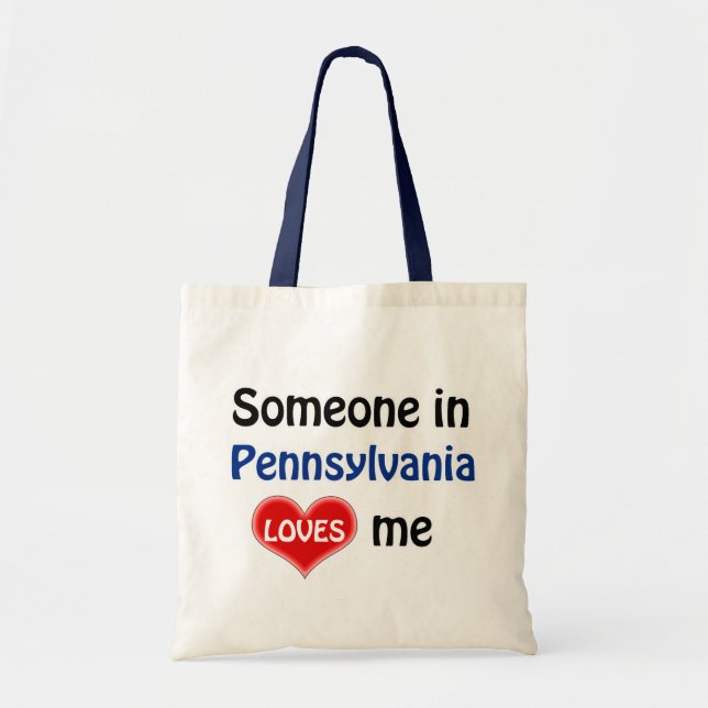 Tote Bag Quelqu'un en Pennsylvanie m'aime (Devant)