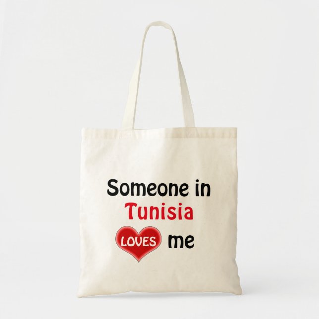 Tote Bag Quelqu'un en Tunisie m'aime (Devant)
