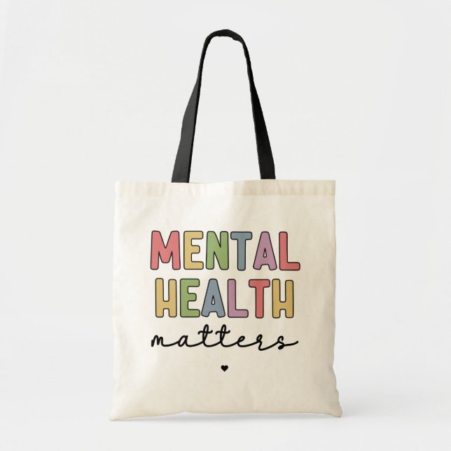 Tote Bag Questions de santé mentale | Sensibilisation à la  (Devant)