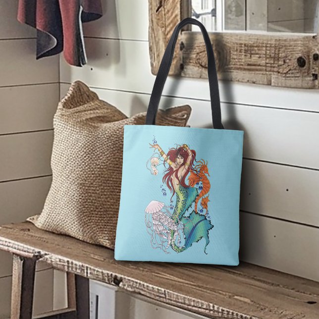 Tote Bag Queue Turquoise de sirène d'Imaginaire (Créateur téléchargé)