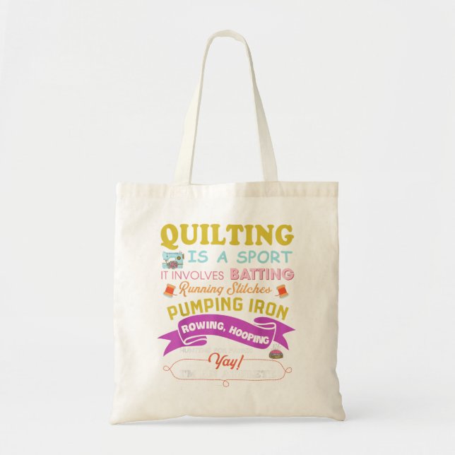 Tote Bag Quilting Est Un Sport Drôle Quilt Dit Sewing Quil (Devant)