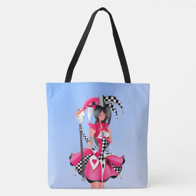 Tote Bag Quirky Jester et Puppet King (Devant)