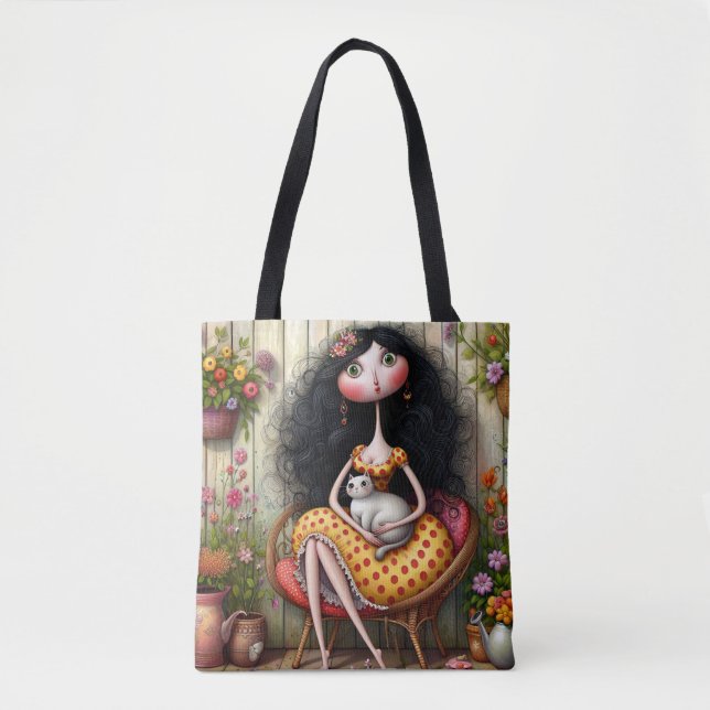 Tote Bag Quirky Lady Fourre-tout (Devant)