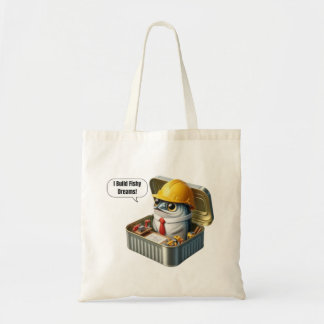 Tote Bag Quirky Sardine Engineer Building Fishy Ideas