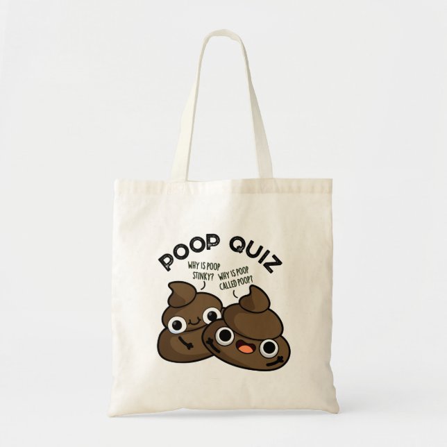 Tote Bag Quiz de caca Blague de caca rigolote  (Devant)