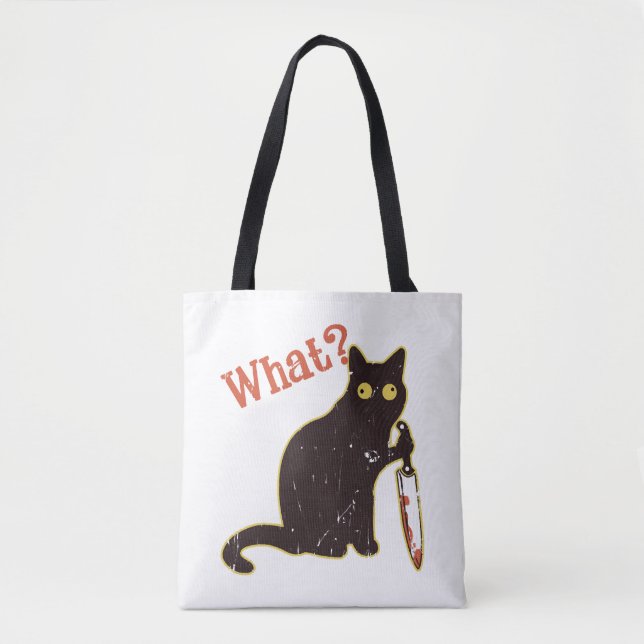 Tote Bag Quoi - propriétaire de chat (Devant)