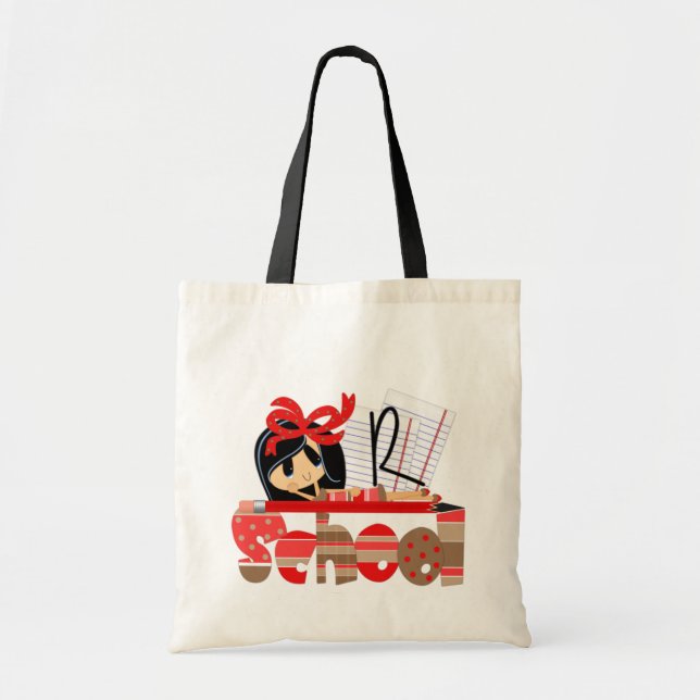 Tote Bag R Monogramme Budget de l'école Fourre-tout (Devant)
