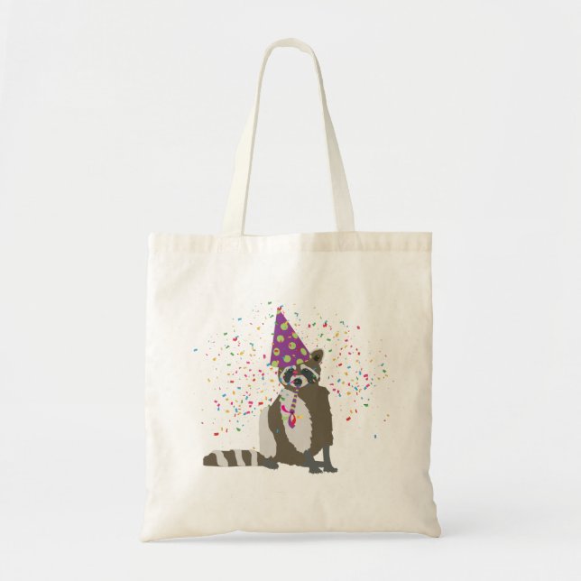 Tote Bag Raccoon - Animaux ayant une fête (Devant)