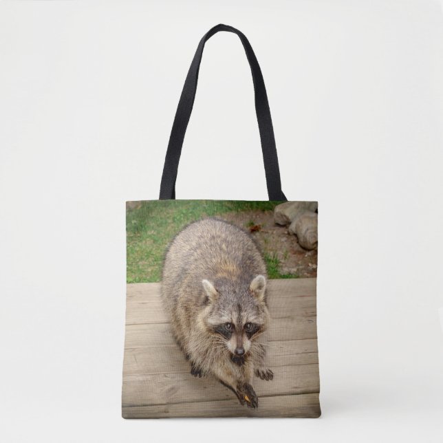 Tote Bag Raccoon avec une puce (Devant)