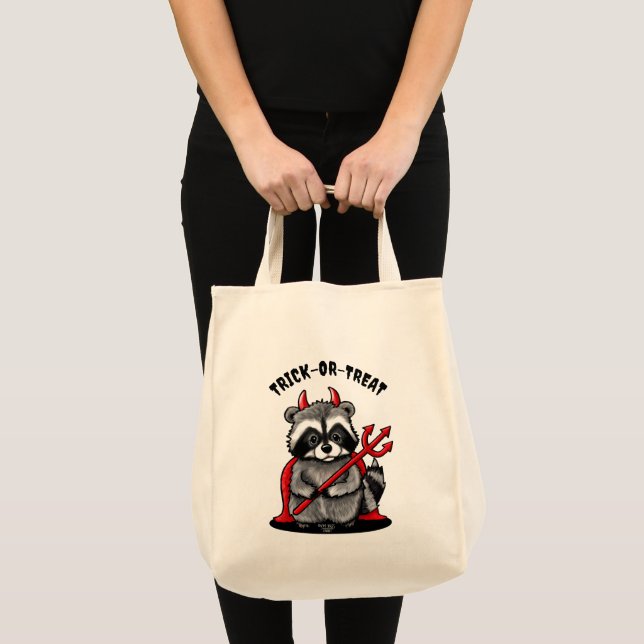 Tote Bag Raccoon d'Halloween KiniArt (Devant (produit))