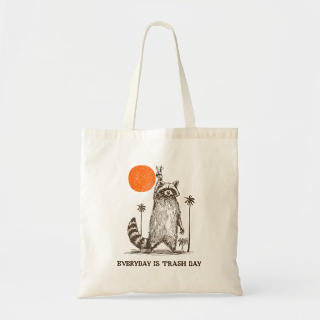 Tote Bag Raccoon Stay Trashy Animal (Devant)