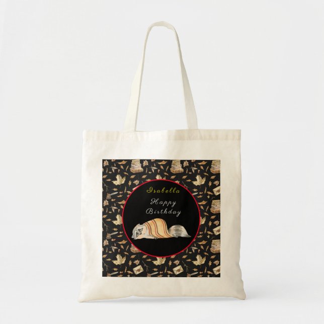 Tote Bag Raccoon Sweet Fall Personnaliser Texte et couleur (Devant)