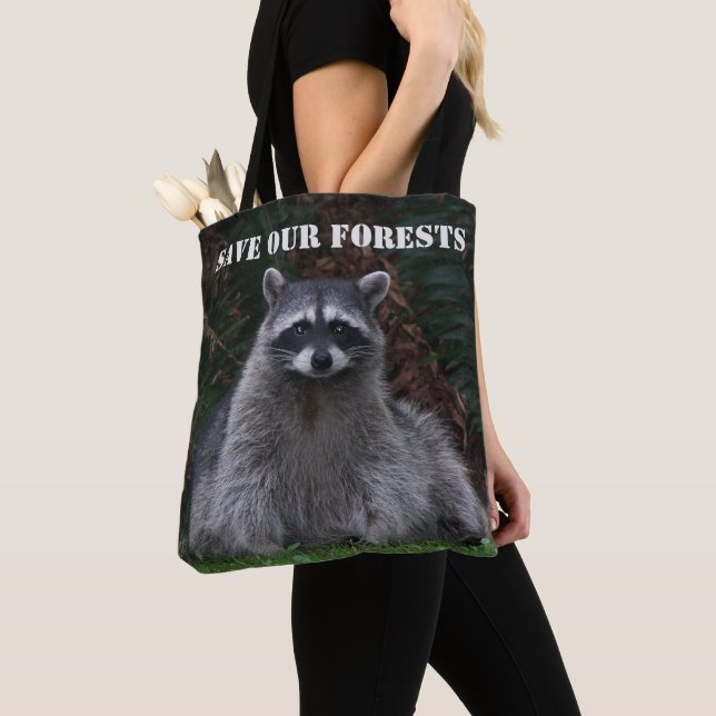 Tote Bag Raccoon Wildlife Photo Conservation de la forêt (De près)