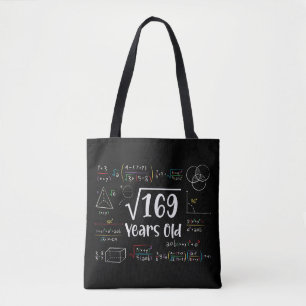 Tote Bag Racine carré de 169 13e anniversaire 13 ans Cadeau