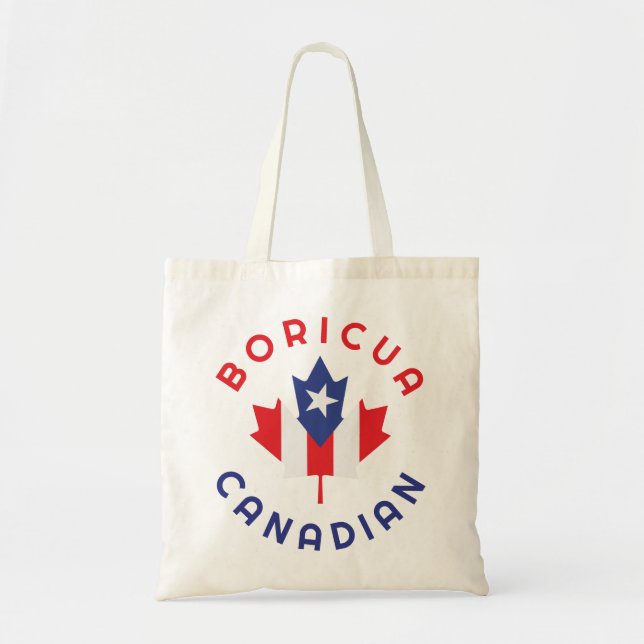 Tote Bag Racines canadiennes de Boricua (Devant)