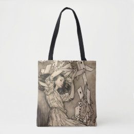 Tote Bag Rackham Alice restauré Vintage Wonderland Art Four